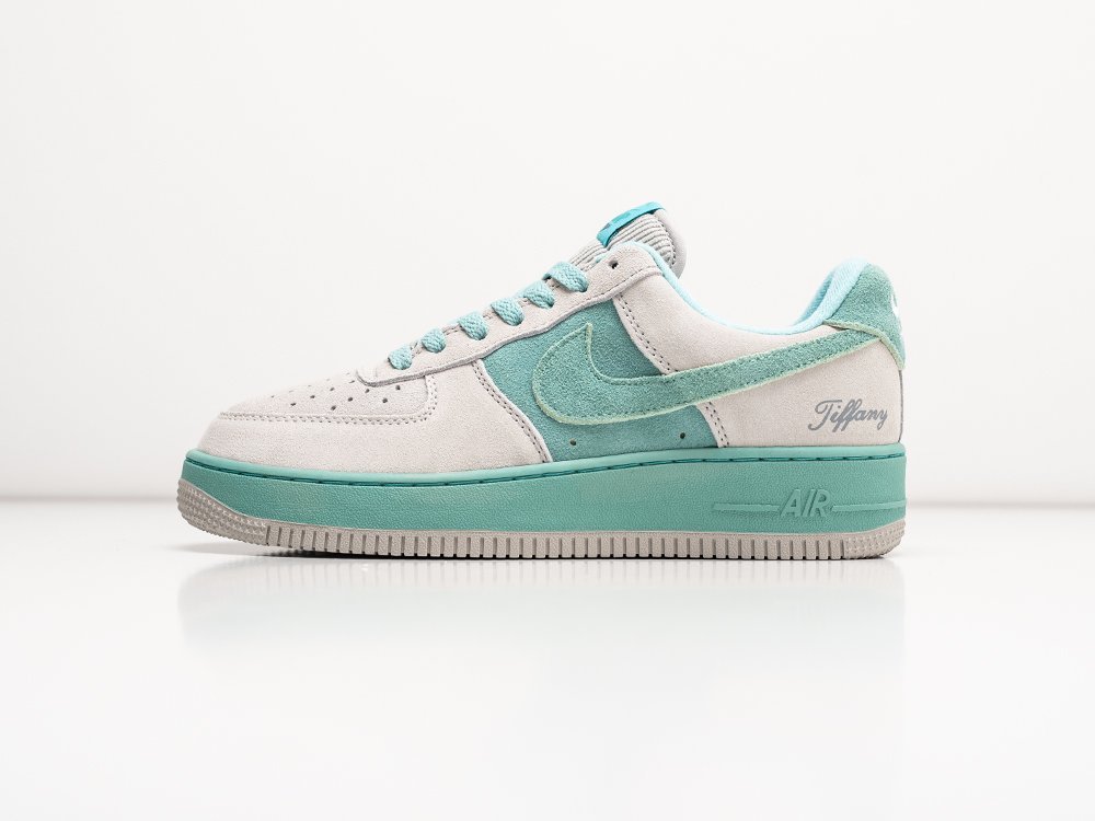 Nike Air Force 1 Low x Tiffany WMNS серые замша женские (AR30505) - фото 1 Nike Air Force 1 Low x Tiffany WMNS серые замша женские (AR30505) - фото 1