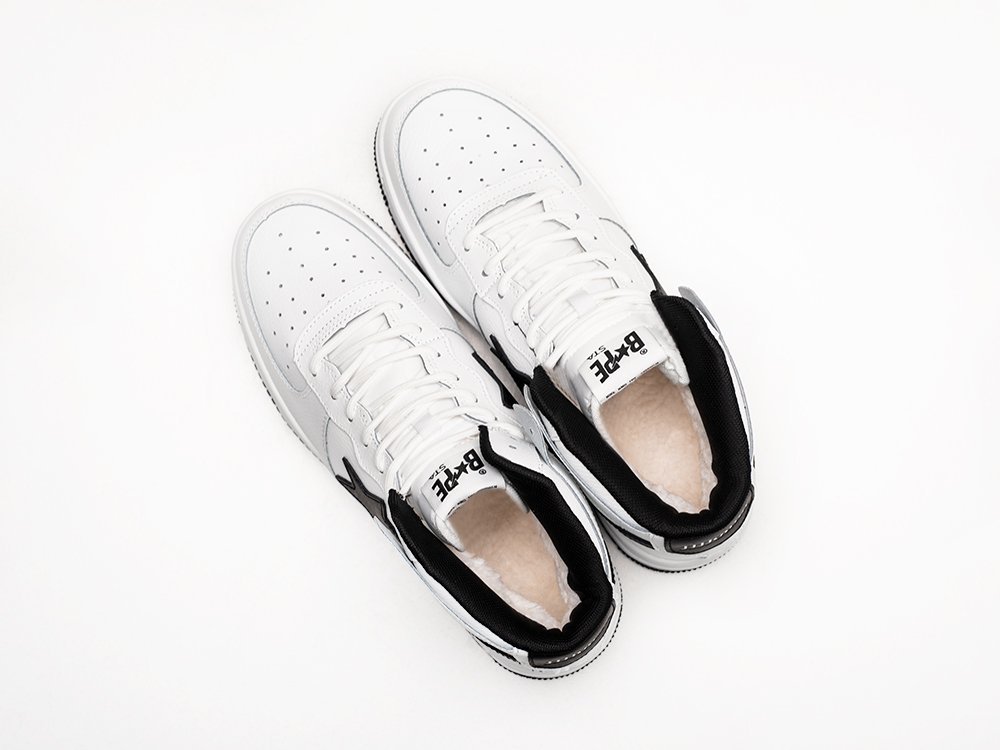 Bape Sta Force 1 High Winter белые кожа мужские (AR30571) - фото 3 Bape Sta Force 1 High Winter белые кожа мужские (AR30571) - фото 3