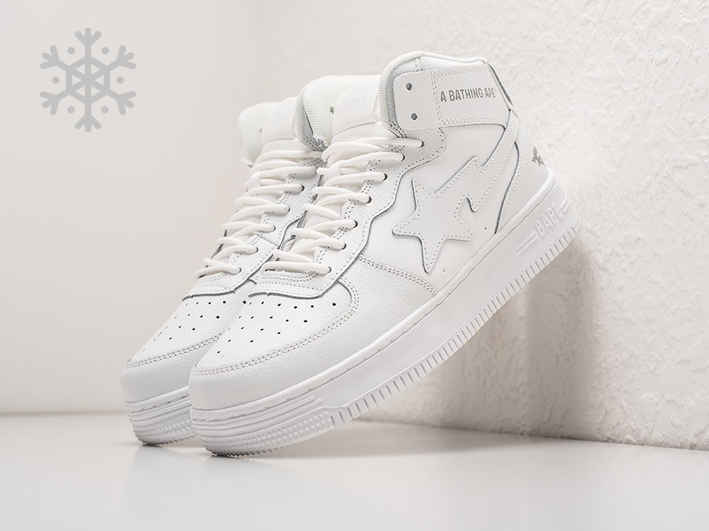 Bape Sta Force 1 High Winter белые кожа мужские (AR30572) - фото 2 Bape Sta Force 1 High Winter белые кожа мужские (AR30572) - фото 2