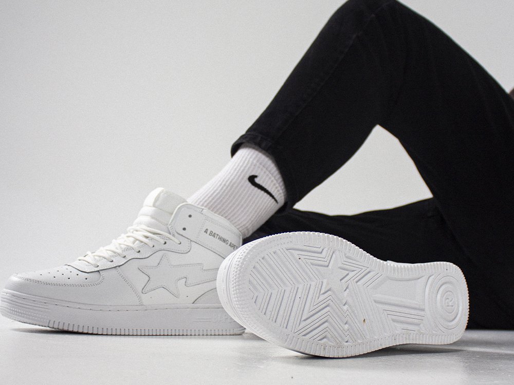 Bape Sta Force 1 High Winter белые кожа мужские (AR30572) - фото 9 Bape Sta Force 1 High Winter белые кожа мужские (AR30572) - фото 9