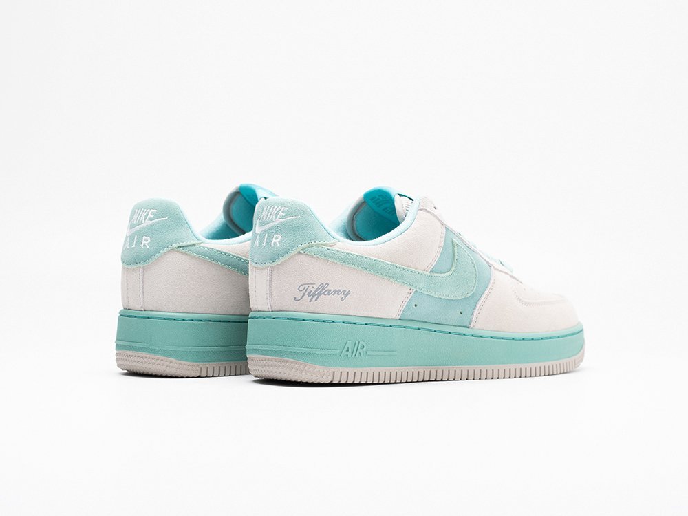 Nike Air Force 1 Low x Tiffany белые замша мужские (AR30885) - фото 4 Nike Air Force 1 Low x Tiffany белые замша мужские (AR30885) - фото 4
