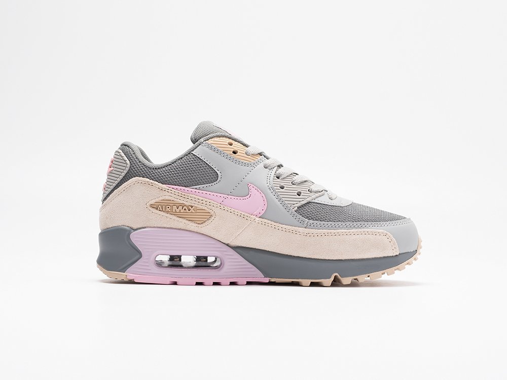 Nike Air Max 90 Pink String WMNS серые кожа женские (AR30936) - фото 3 Nike Air Max 90 Pink String WMNS серые кожа женские (AR30936) - фото 3