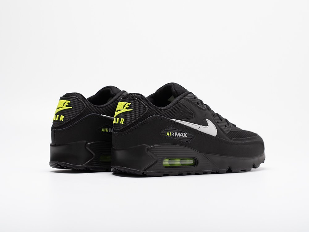 Nike Air Max 90 Black Volt черные кожа мужские (AR30939) - фото 4 Nike Air Max 90 Black Volt черные кожа мужские (AR30939) - фото 4