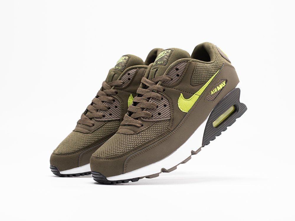 Nike Air Max 90 Olive зеленые кожа мужские (AR30941) - фото 2