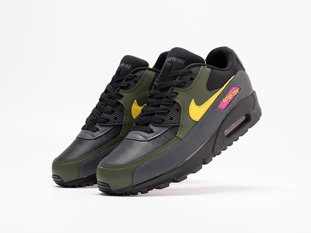 Nike Air Max 90 GORE-TEX Tour Yellow Cargo Khaki черные кожа мужские (AR30942) - фото 2 Nike Air Max 90 GORE-TEX Tour Yellow Cargo Khaki черные кожа мужские (AR30942) - фото 2