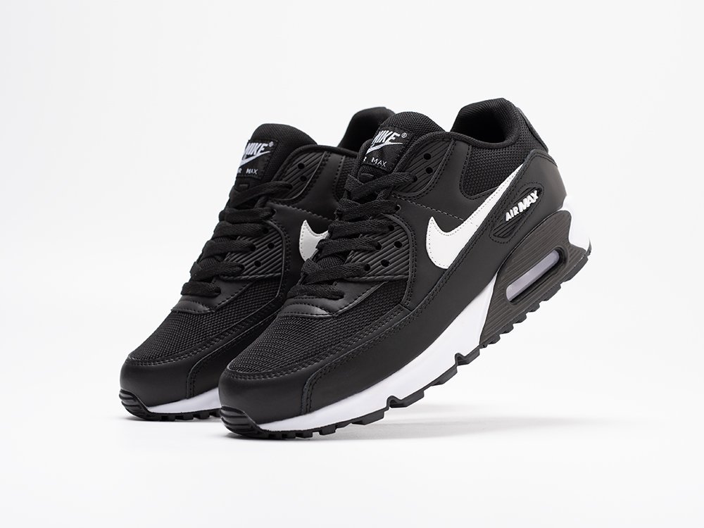 Nike Air Max 90 черные кожа мужские (AR30944) - фото 2 Nike Air Max 90 черные кожа мужские (AR30944) - фото 2