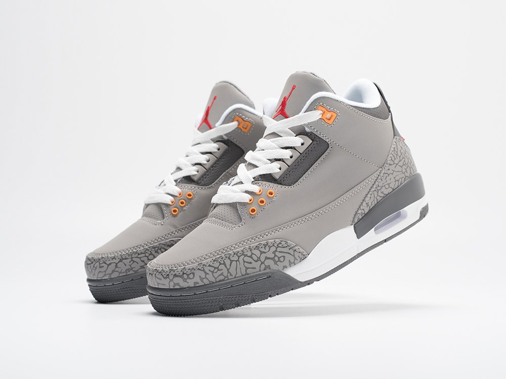 Nike Air Jordan 3 Retro Cool Grey 2021 серые кожа мужские (AR30955) - фото 2 Nike Air Jordan 3 Retro Cool Grey 2021 серые кожа мужские (AR30955) - фото 2