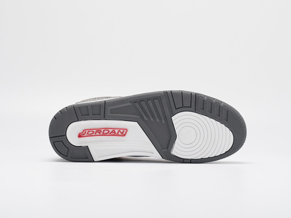 Nike Air Jordan 3 Retro Cool Grey 2021 серые кожа мужские (AR30955) - фото 5