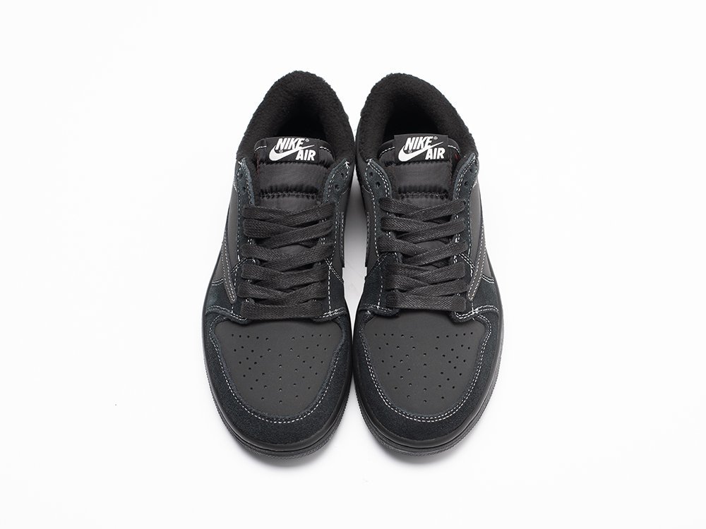 Nike Air Jordan 1 Low x Travis Scott Black Phantom WMNS черные кожа женские (AR30965) - фото 6