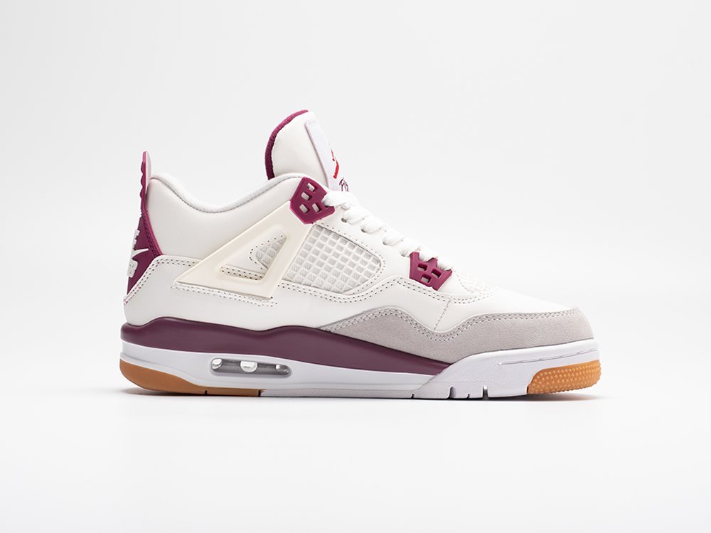 Nike SB x Air Jordan 4 Retro белые кожа мужские (AR30966) - фото 3 Nike SB x Air Jordan 4 Retro белые кожа мужские (AR30966) - фото 3