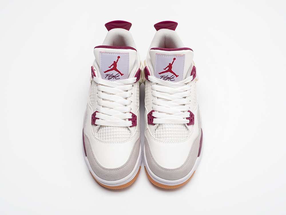 Nike SB x Air Jordan 4 Retro белые кожа мужские (AR30966) - фото 6