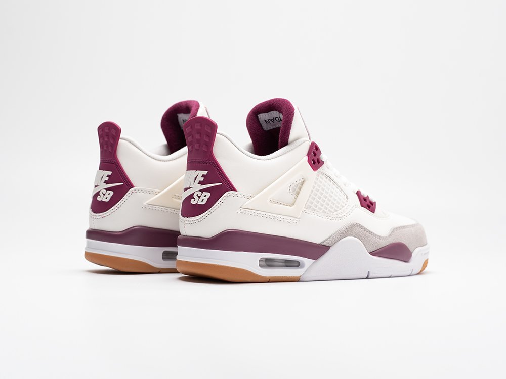 Nike SB x Air Jordan 4 Retro WMNS белые кожа женские (AR30967) - фото 4 Nike SB x Air Jordan 4 Retro WMNS белые кожа женские (AR30967) - фото 4
