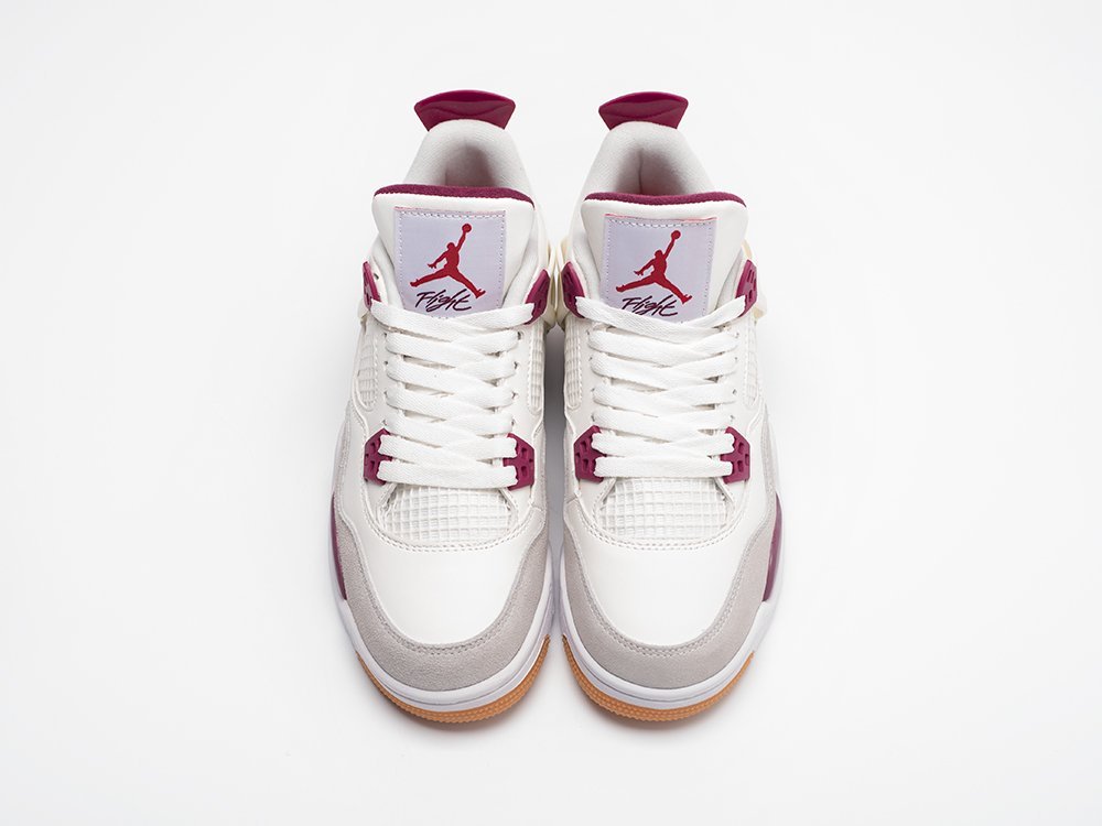 Nike SB x Air Jordan 4 Retro WMNS белые кожа женские (AR30967) - фото 6