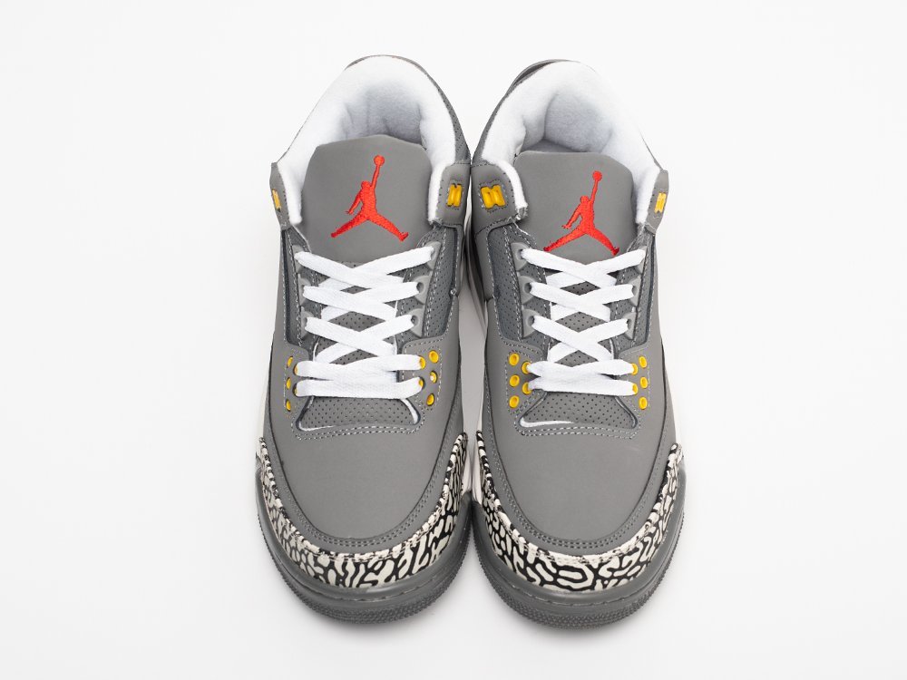 Nike Air Jordan 3 Retro серые кожа мужские (AR30991) - фото 6