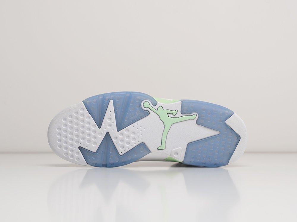 Nike Air Jordan 6 Retro Mint Foam WMNS серые кожа женские (AR31007) - фото 4