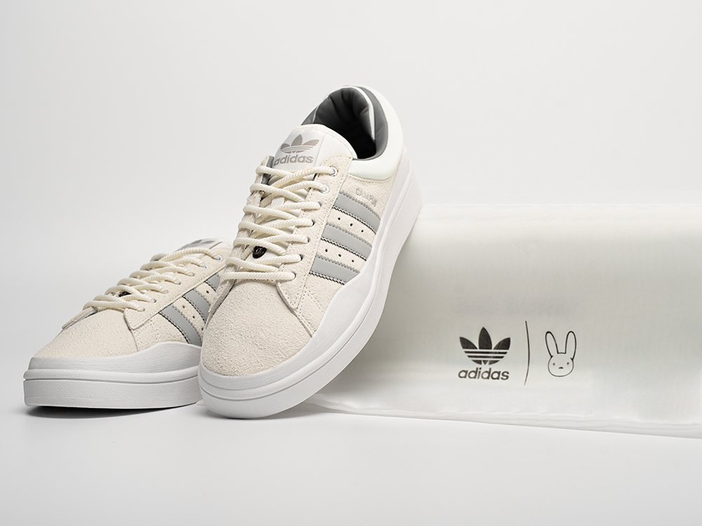 Adidas Bad Bunny x Campus белые замша мужские (AR31035) - фото 3 Adidas Bad Bunny x Campus белые замша мужские (AR31035) - фото 3