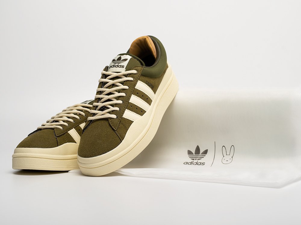 Adidas Bad Bunny x Campus WMNS зеленые замша женские (AR31046) - фото 3 Adidas Bad Bunny x Campus WMNS зеленые замша женские (AR31046) - фото 3