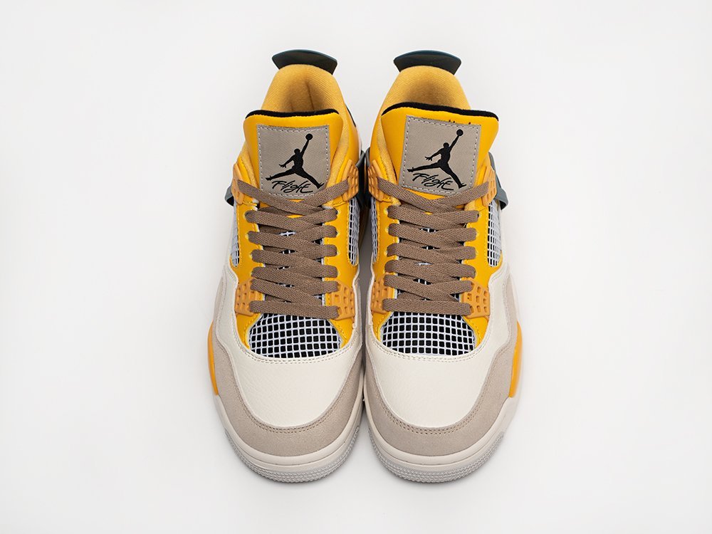 Nike Air Jordan 4 Retro белые кожа мужские (AR31123) - фото 6
