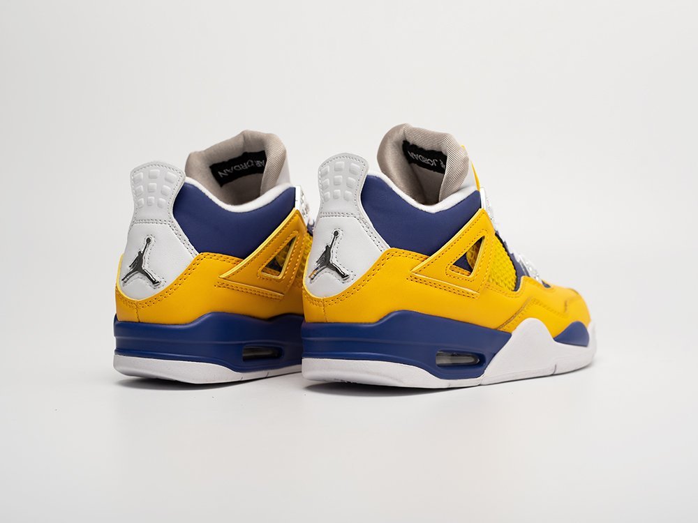 Nike Air Jordan 4 Retro LA Lakres WMNS желтые кожа женские (AR31125) - фото 4 Nike Air Jordan 4 Retro LA Lakres WMNS желтые кожа женские (AR31125) - фото 4