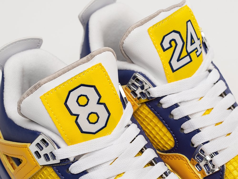 Nike Air Jordan 4 Retro LA Lakres WMNS желтые кожа женские (AR31125) - фото 7 Nike Air Jordan 4 Retro LA Lakres WMNS желтые кожа женские (AR31125) - фото 7