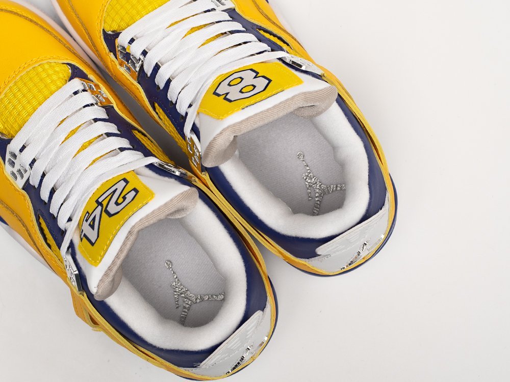 Nike Air Jordan 4 Retro LA Lakres WMNS желтые кожа женские (AR31125) - фото 8 Nike Air Jordan 4 Retro LA Lakres WMNS желтые кожа женские (AR31125) - фото 8