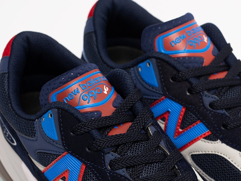 New Balance Kith x Madison Square Garden x 990v6 Made in USA New York Rangers синие замша мужские (AR31323) - фото 7