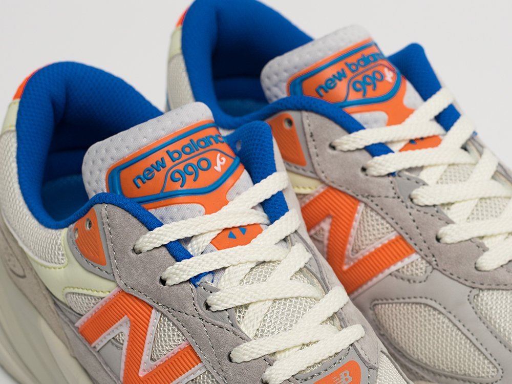 New Balance Kith x Madison Square Garden x 990v6 Made in USA New York Knicks белые замша мужские (AR31324) - фото 7