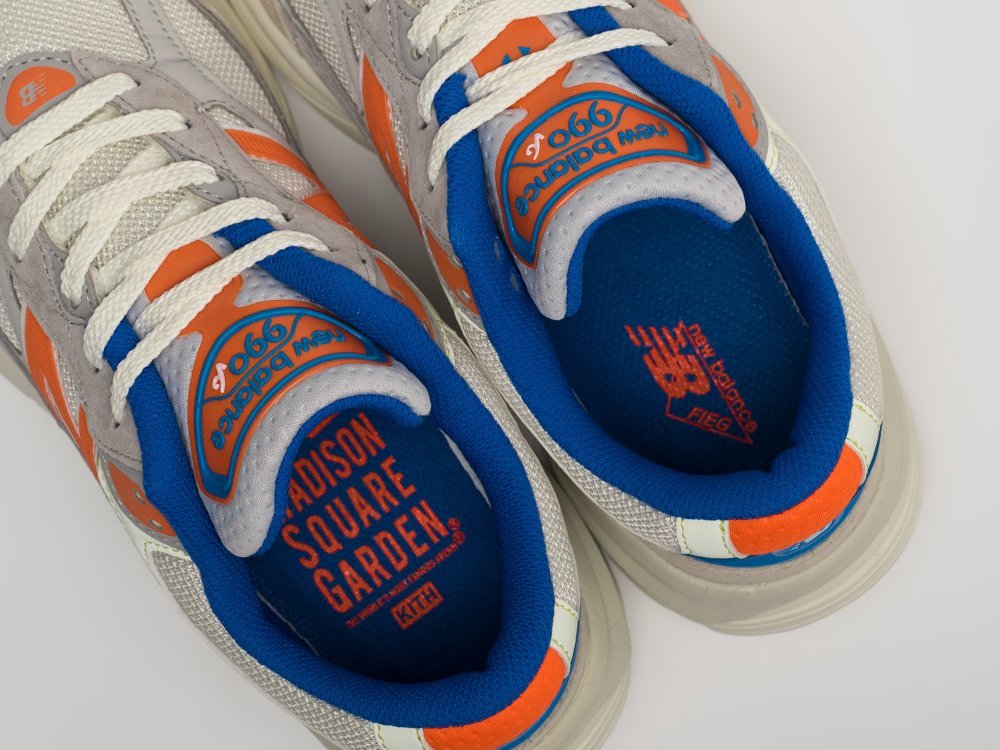 New Balance Kith x Madison Square Garden x 990v6 Made in USA New York Knicks белые замша мужские (AR31324) - фото 8