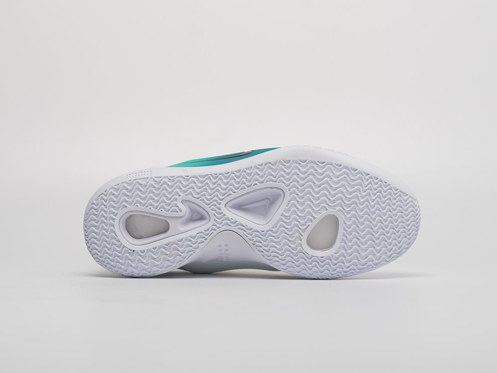 Nike Hyperdunk X Low White Teal Gradient белые текстиль мужские (AR31334) - фото 5