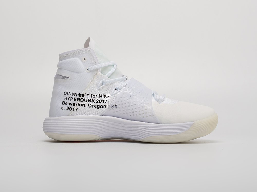 Nike Off-White x Hyperdunk 2017 белые текстиль мужские (AR31343) - фото 3 Nike Off-White x Hyperdunk 2017 белые текстиль мужские (AR31343) - фото 3