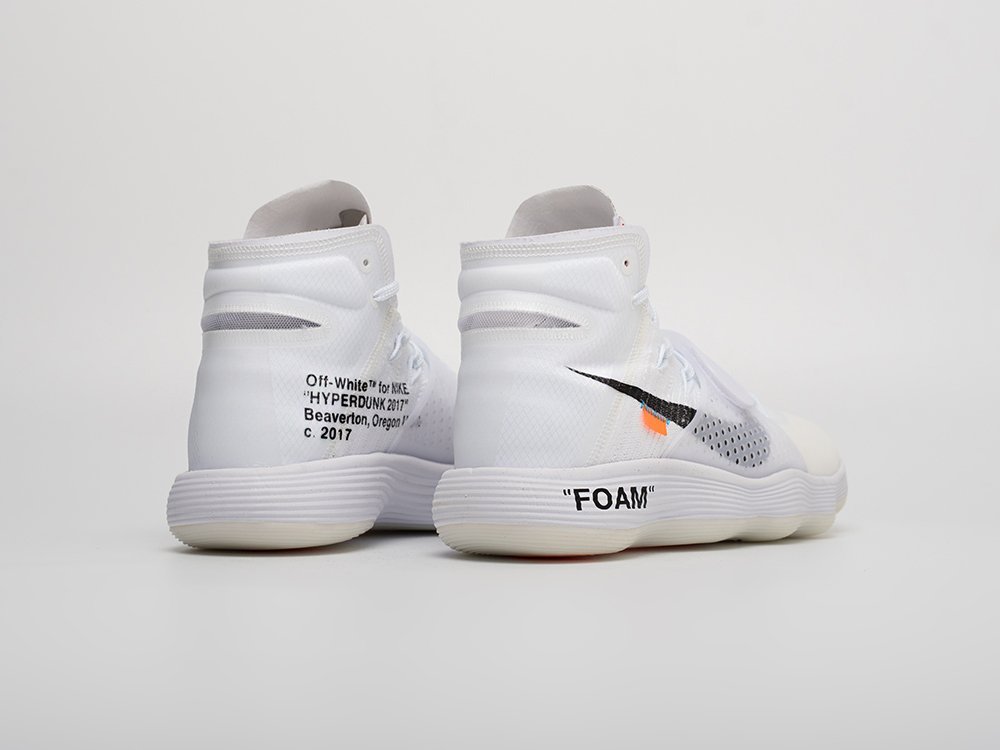 Nike Off-White x Hyperdunk 2017 белые текстиль мужские (AR31343) - фото 4 Nike Off-White x Hyperdunk 2017 белые текстиль мужские (AR31343) - фото 4