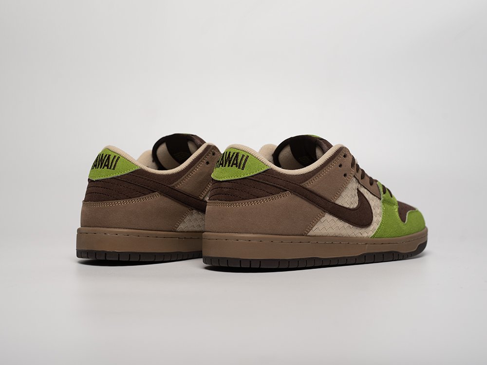 Nike Kickshawaii x SB Dunk Low Aloha коричневые замша мужские (AR31346) - фото 4