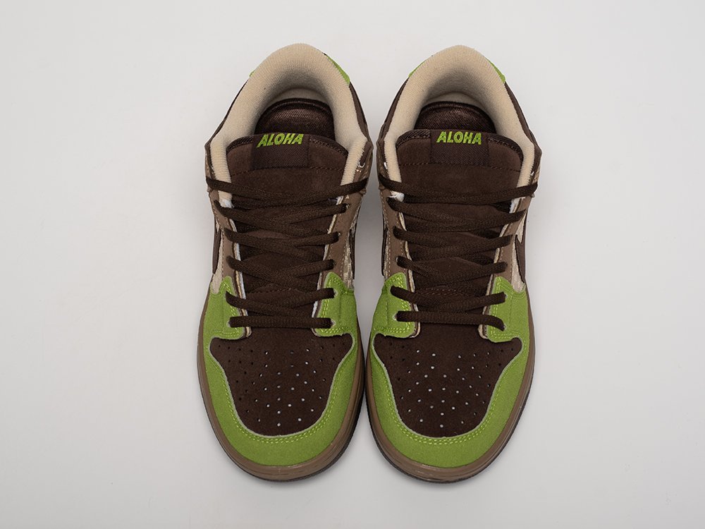 Nike Kickshawaii x SB Dunk Low Aloha коричневые замша мужские (AR31346) - фото 6