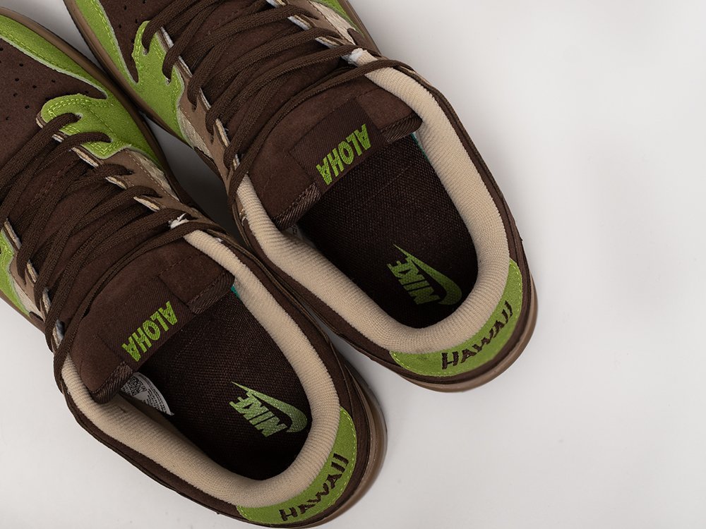 Nike Kickshawaii x SB Dunk Low Aloha коричневые замша мужские (AR31346) - фото 8