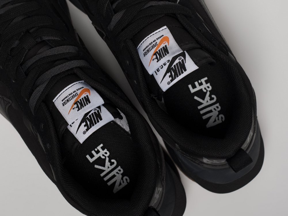 Nike x Sacai Vapor Waffle черные замша мужские (AR31363) - фото 8 Nike x Sacai Vapor Waffle черные замша мужские (AR31363) - фото 8