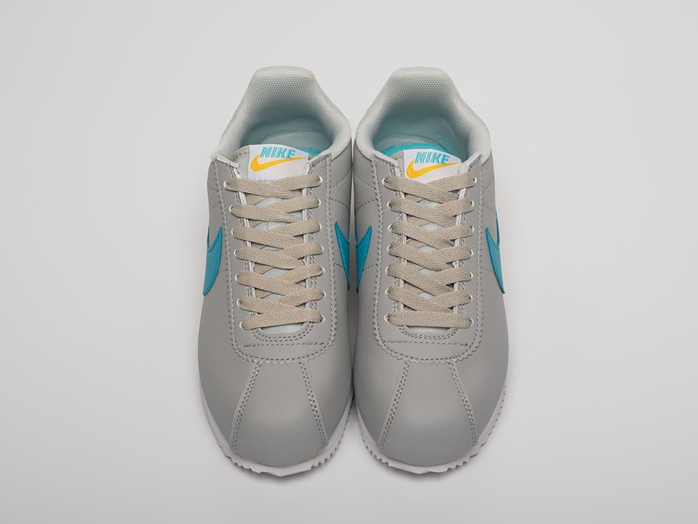 Nike cortez grey leather on sale