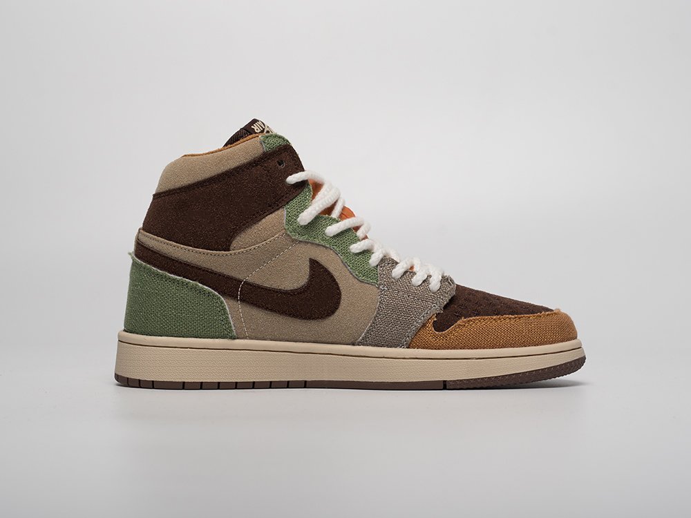 Nike Zion Williamson x Air Jordan 1 High OG VooDoo Flax Muslin Fauna Brown Oil Green Sesame Moon Fossil