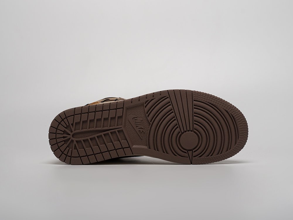 Nike Zion Williamson x Air Jordan 1 High OG VooDoo коричневые замша мужские (AR31393) - фото 5