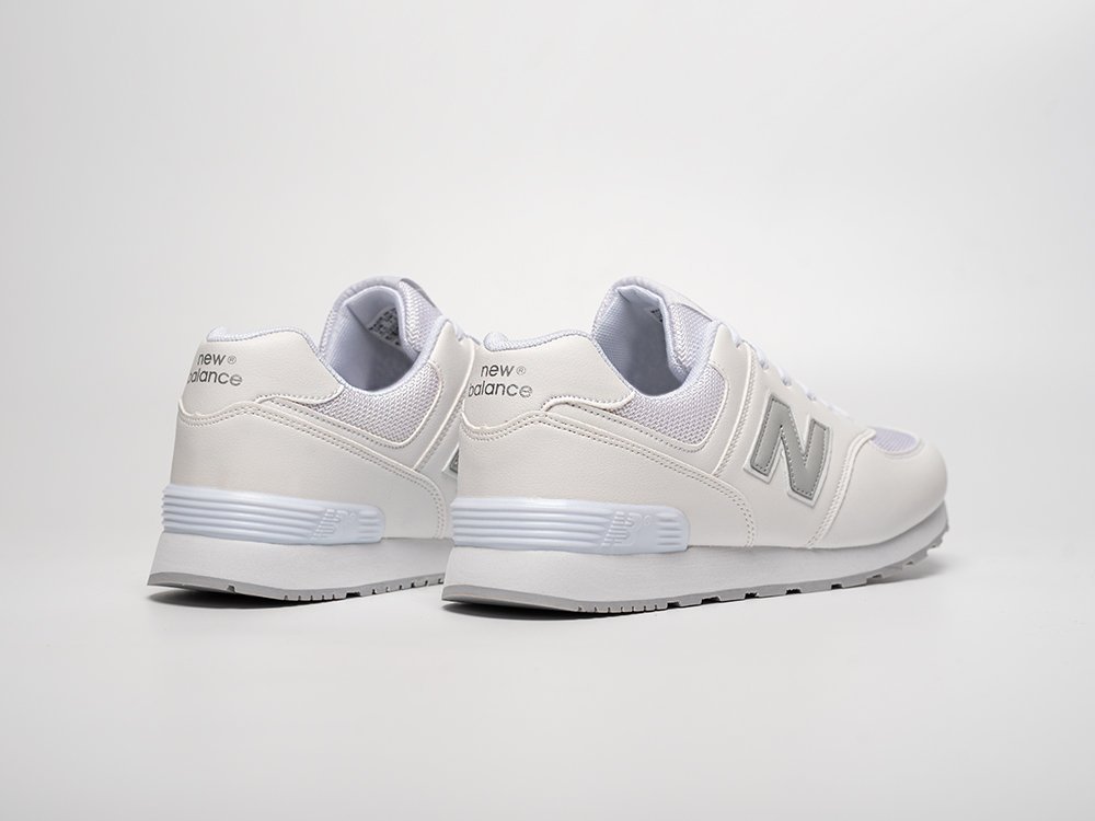 New Balance 574 белые кожа мужские (AR31419) - фото 4