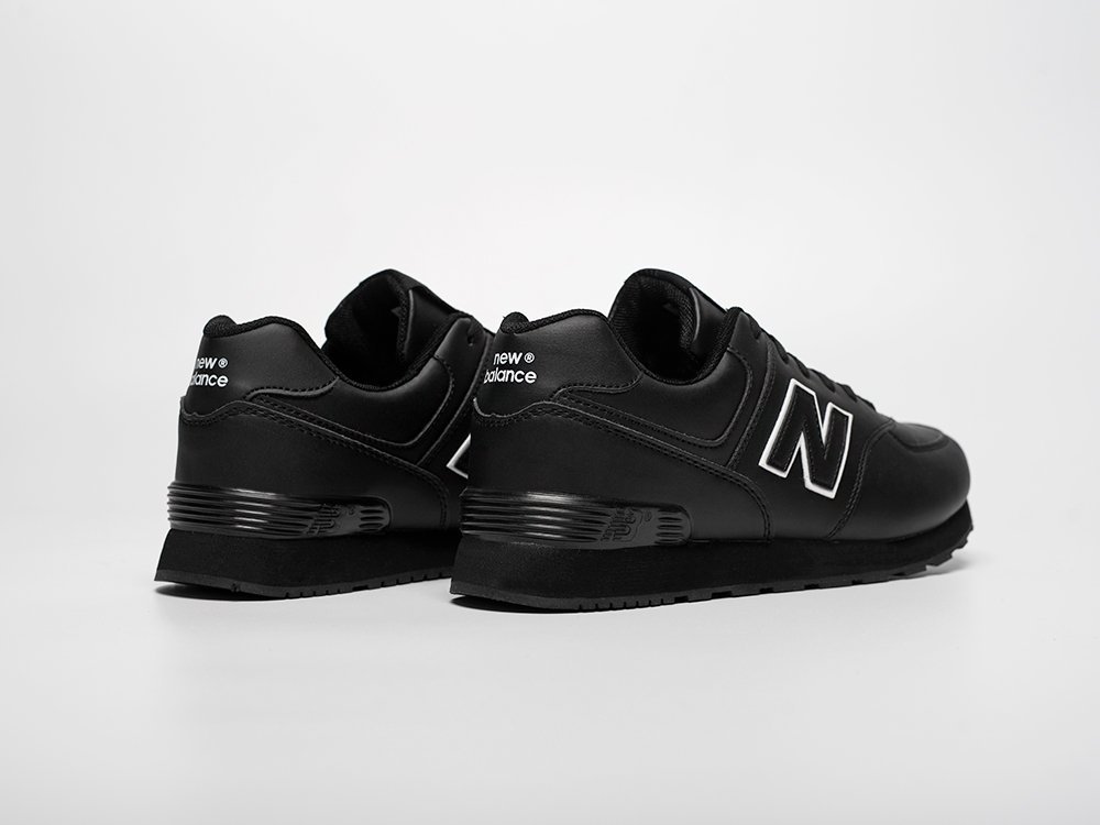 New Balance 574 черные кожа мужские (AR31421) - фото 4