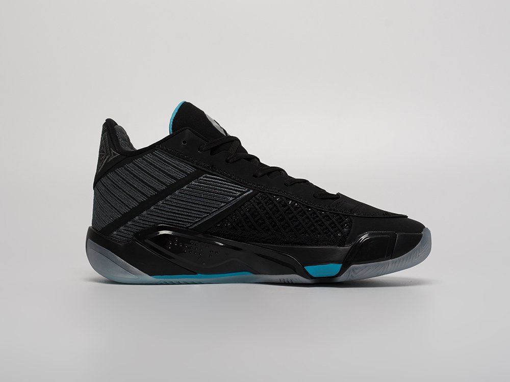 Nike Air Jordan 38 Low Black Gamma Blue черные текстиль мужские (AR31433) - фото 3