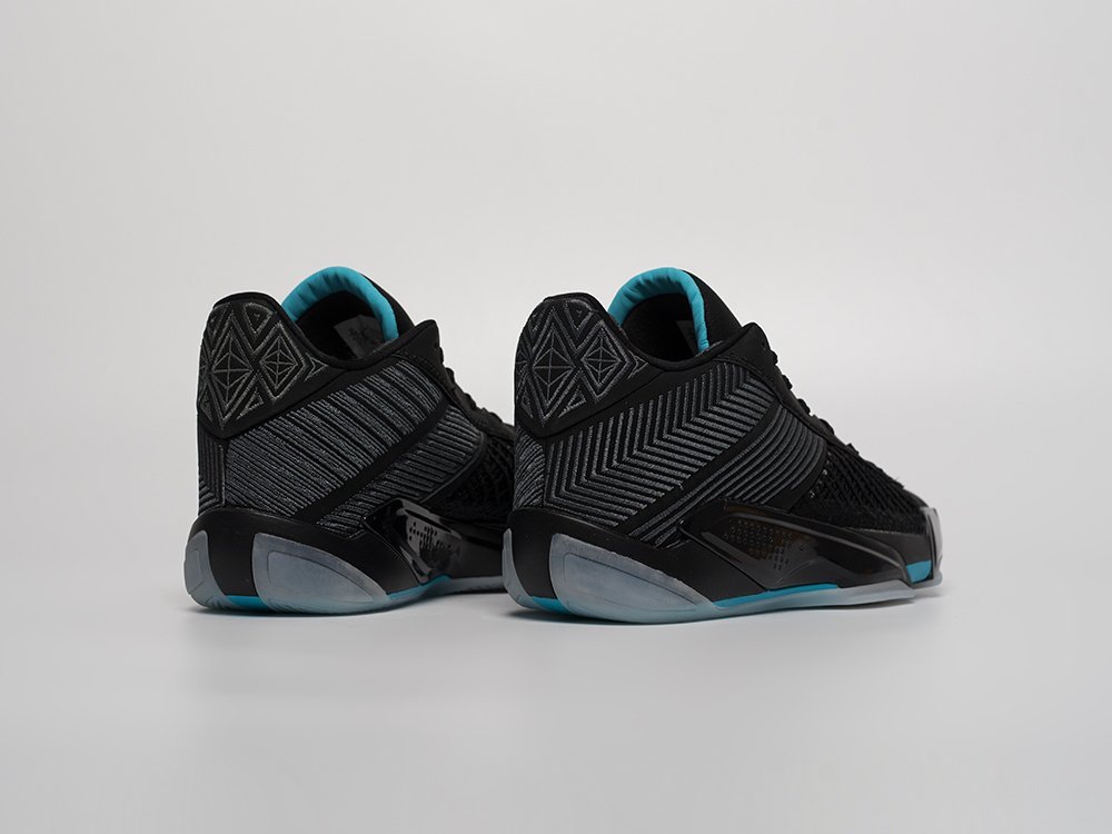 Nike Air Jordan 38 Low Black Gamma Blue черные текстиль мужские (AR31433) - фото 4