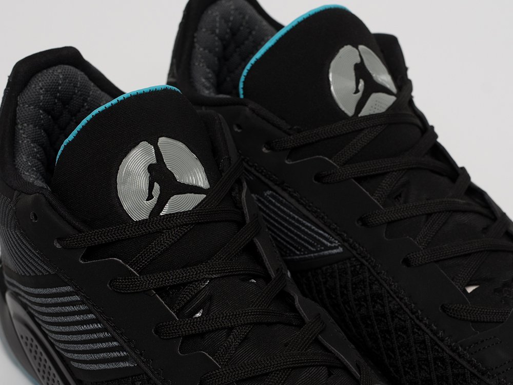 Nike Air Jordan 38 Low Black Gamma Blue черные текстиль мужские (AR31433) - фото 7