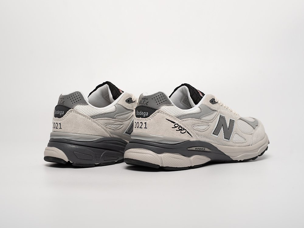 New Balance x Bodega x 990v3 серые замша мужские (AR31446) - фото 4 New Balance x Bodega x 990v3 серые замша мужские (AR31446) - фото 4