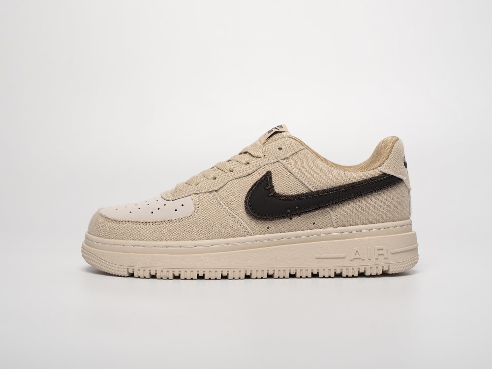 Nike Air Force 1 Luxe Low бежевые текстиль мужские (AR31456) - фото 1