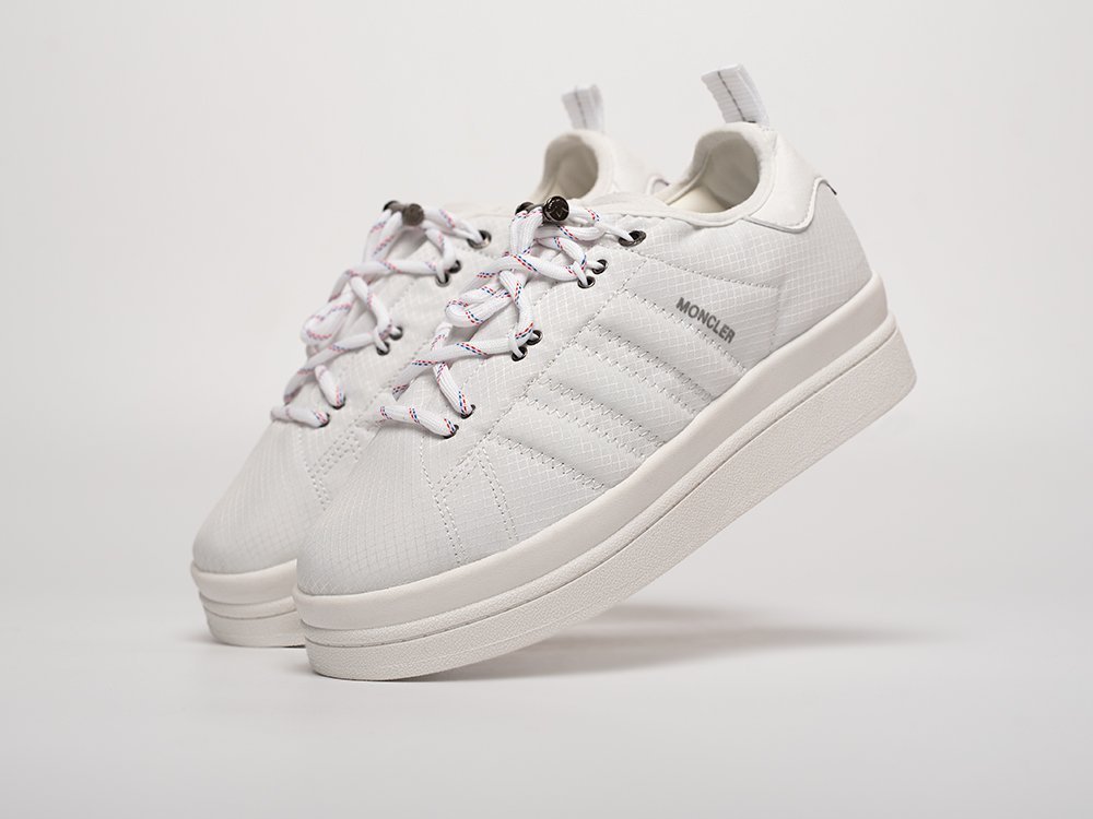 Adidas Moncler x Campus WMNS белые текстиль женские (AR31485) - фото 2