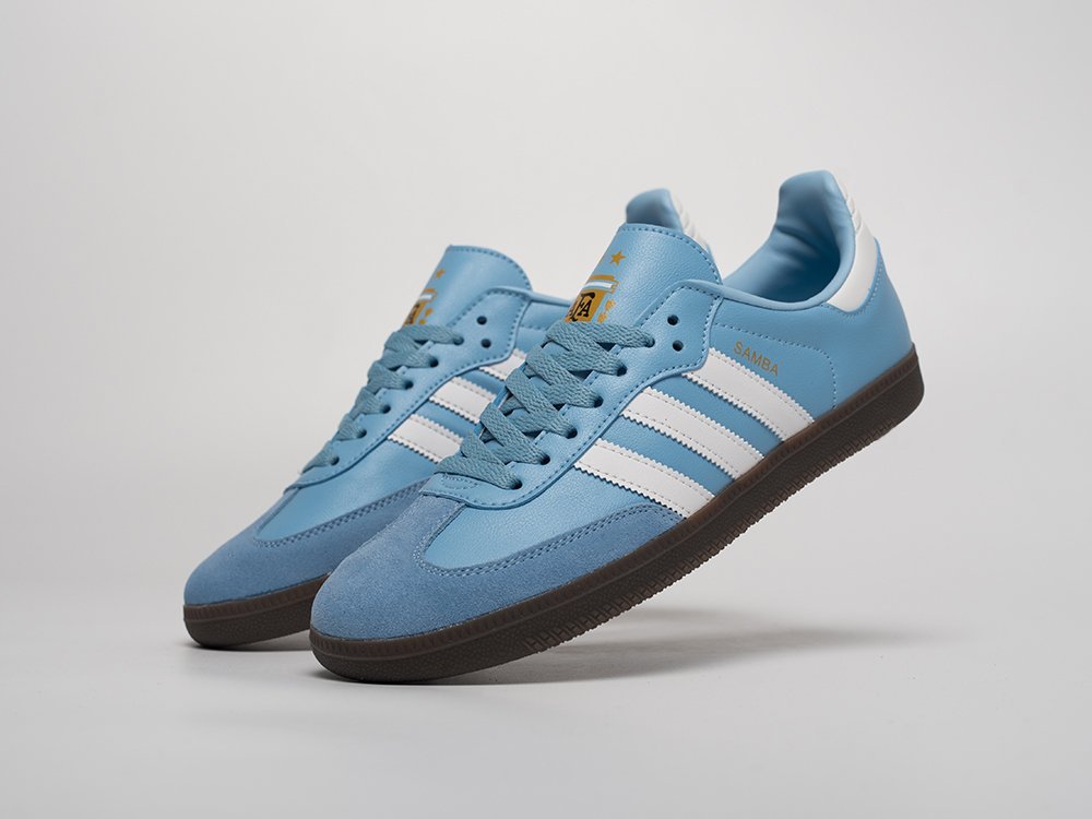 Adidas Samba OG голубые кожа мужские (AR31538) - фото 2 Adidas Samba OG голубые кожа мужские (AR31538) - фото 2