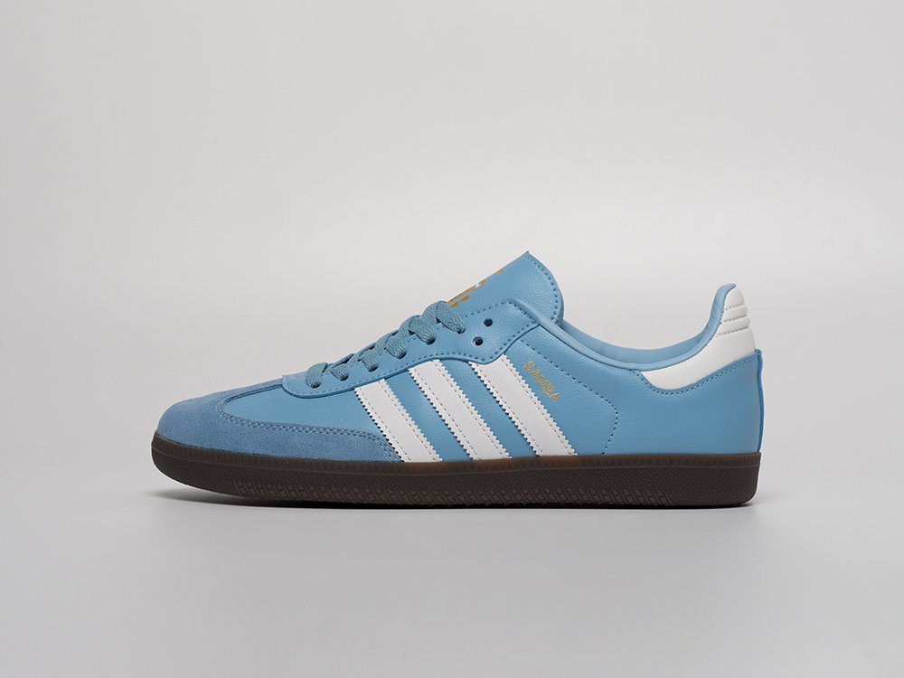 Adidas Samba OG голубые кожа мужские (AR31538) - фото 1 Adidas Samba OG голубые кожа мужские (AR31538) - фото 1