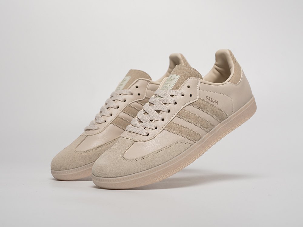 Adidas Samba OG бежевые кожа мужские (AR31540) - фото 2 Adidas Samba OG бежевые кожа мужские (AR31540) - фото 2
