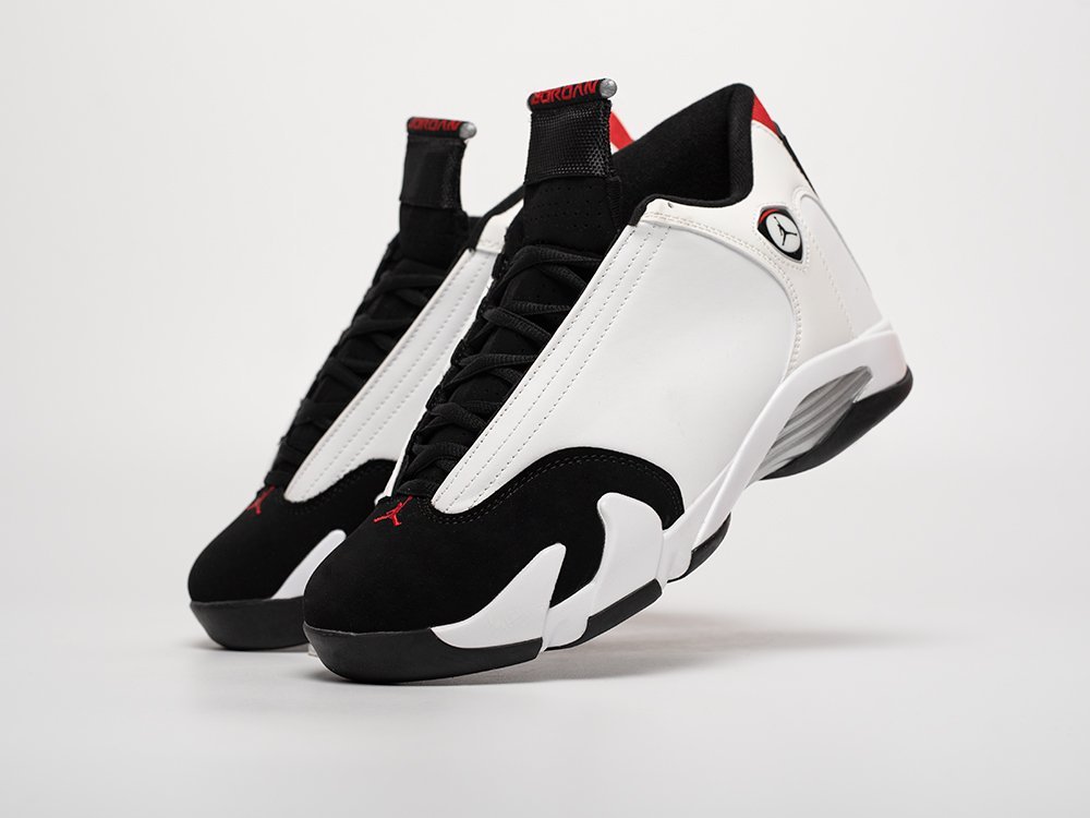 Nike Air Jordan 14 Retro Black Toe 2014 белые кожа мужские (AR31558) - фото 2